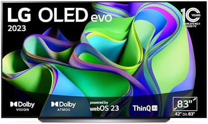 LG OLED83C37LA TV 210 cm (83 Zoll) OLED evo Fernseher (Smart TV, Brightness Booster, 120 Hz) [Modelljahr 2023] [Energieklasse F]