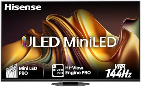Hisense 75U8NQ 189 cm (75 Inch) TV, 4K Mini LED ULED HDR Smart TV, Quantum Dot, 120 Hz/144 Hz VRR, HDMI 2.1, Game Mode Pro, 2.1.2 Kanal Sound, Dolby Vision IQ & Atmos, Anthracite [2024] [Energy Class D]