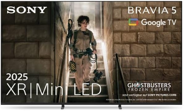 Sony BRAVIA 5 XR Mini-LED 98 Zoll Fernseher (K98XR55), AI XR-Prozessor, akustisches Multi-Audio, Dolby Vision/Atmos, IMAX Enhanced, Google TV (2025), Google Cast, Apple AirPlay 2, Game Menu, Smart TV [Energieklasse C]